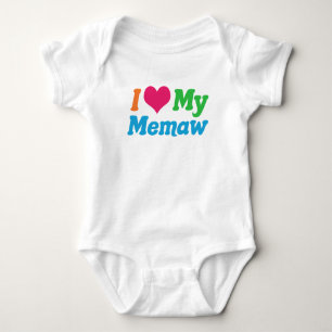 I Love My Memaw Baby Bodysuit