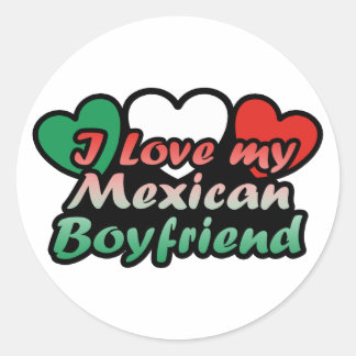 I Love My Mexican Boyfriend Classic Round Sticker