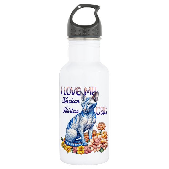 I Love my Mexican Hairless Cat 532 Ml Water Bottle (Front)