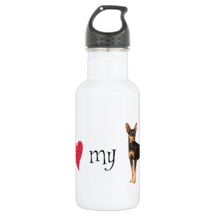 I Love my Min Pin 532 Ml Water Bottle