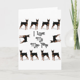 I Love My Min-Pin Card