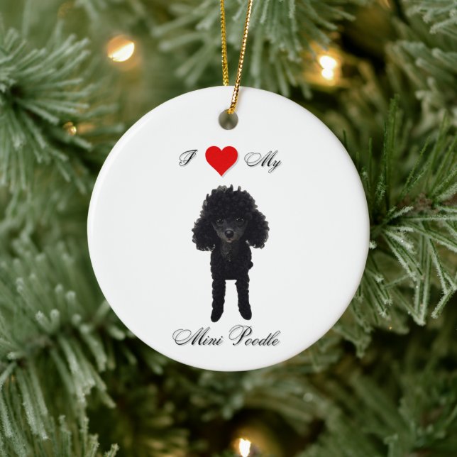 I love my Mini-poodle standard Ceramic Tree Decoration (Tree)