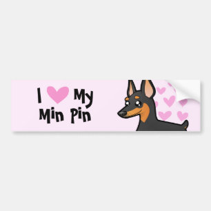 I Love My Miniature Pinscher / Manchester Terrier Bumper Sticker