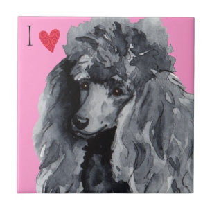 I Love my Miniature Poodle Tile