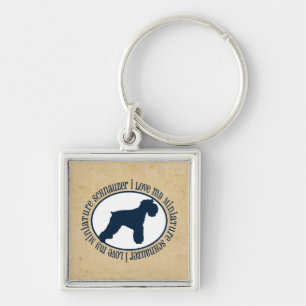 I Love My Miniature Schnauzer Key Ring