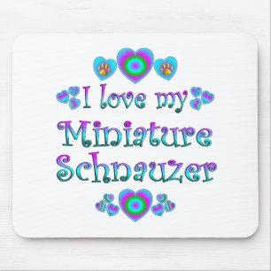 I Love My Miniature Schnauzer Mouse Mat