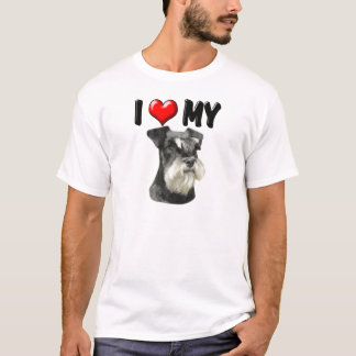 I Love My Miniature Schnauzer T-Shirt