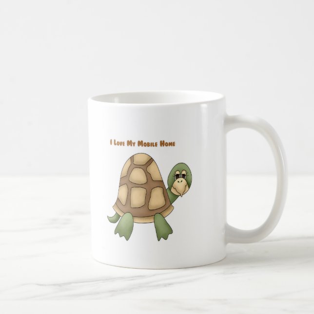 I Love My Mobile Home Turtle Coffee Mug (Right)