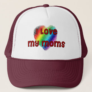 I Love My Moms Trucker Hat