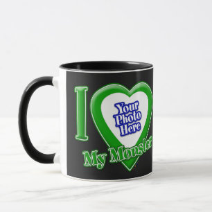I Love My Monster With Your Photo Mug