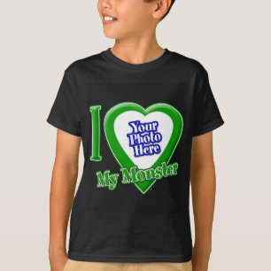 I Love My Monster With Your Photo T-Shirt