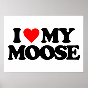 I LOVE MY MOOSE POSTER