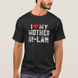 I Love My Mother-In-Law Family Matching Heart Moth T-Shirt