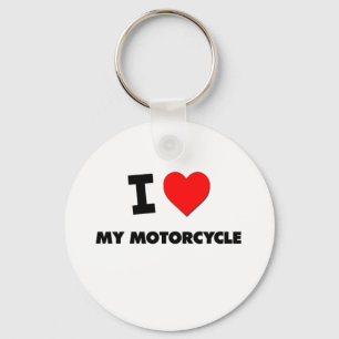 I Love My Motorcycle Key Ring