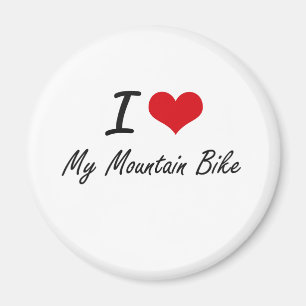 I Love My Mountain Bike Magnet