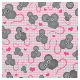 I love my mouse pattern in pink fabric
