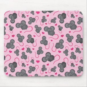 I love my mouse pattern in pink mat