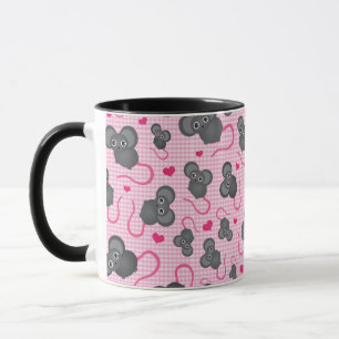 I love my mouse pattern in pink mug