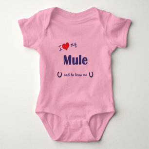 I Love My Mule (Male Mule) Baby Bodysuit