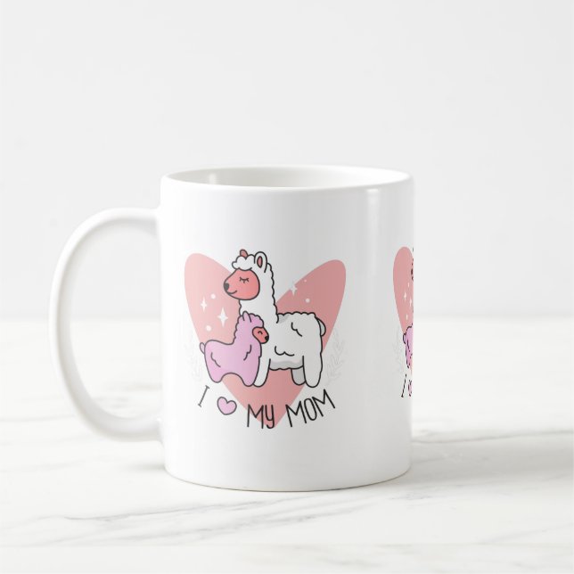 I Love My Mum Alpacas Mug (Left)
