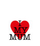 I Love My Mum Baby Mothers Day Red Heart Design Bib - 13.20 I Love My Mum Baby Mothers Day Red Heart Design Bib