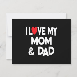 I Love My Mum & Dad - Celebrate Family Mother Fath RSVP Card