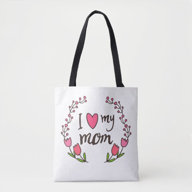 I Love My Mum Happy Mother's Day Tote Bag (Front)