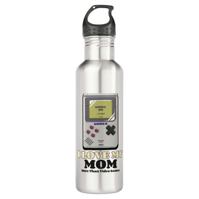I Love My Mum More Than Video Games 710 Ml Water Bottle (Front)