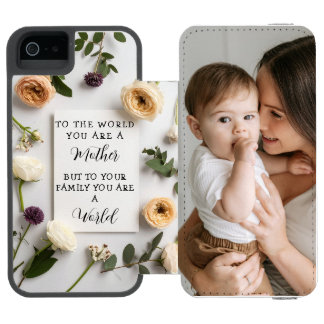 I Love My Mum Mother's day Floral Keepsake Incipio Watson™ iPhone 5 Wallet Case