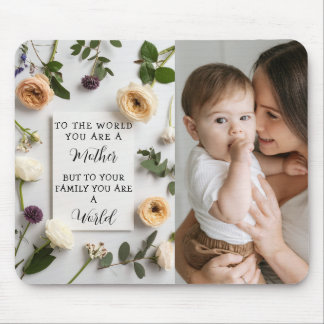 I Love My Mum Mother's day Floral Keepsake Mouse Mat