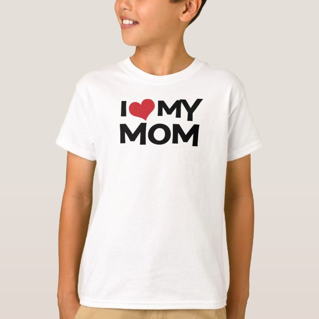 I Love My Mum Mother's Day Kids T-Shirt (Front)