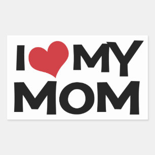 I Love My Mum Mother's Day Rectangle Sticker