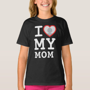 I Love My Mum Photo Text Daughter T-Shirt