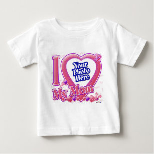 I Love My Mum pink/purple - photo Baby T-Shirt