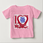 I Love My Mum red heart - photo Baby T-Shirt<br><div class="desc">I Love My Mum red heart - photo</div>