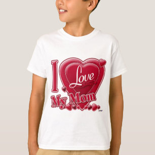 I Love My Mum red - heart T-Shirt