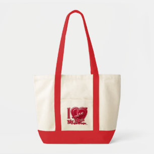 I Love My Mum red - heart Tote Bag