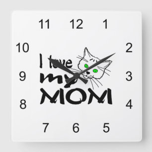 I Love My Mum Square Wall Clock