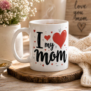 I Love My Mum Sweet Heart Kids Coffee Mug