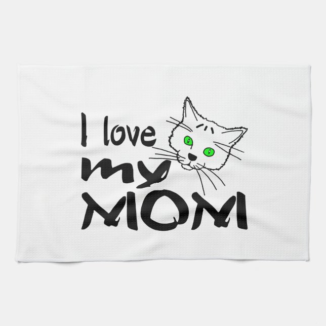 I Love My Mum Tea Towel (Horizontal)
