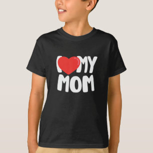 I Love My Mum TShirt with Large Red Heart