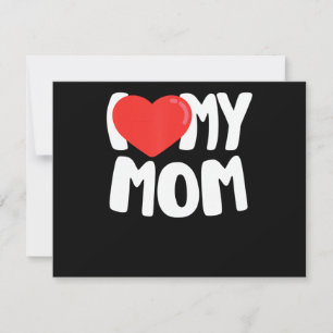 I Love My Mum TShirt with Large Red Heart Save The Date