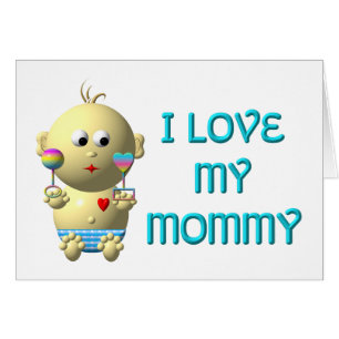 I love my mummy Bouncing Baby with Heart & Rattles