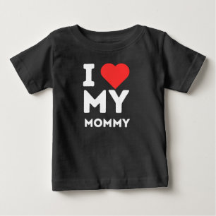 I Love My Mummy Family Love Heart Gift Baby T-Shirt
