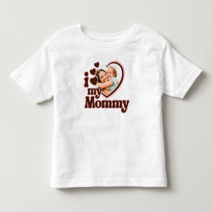 I Love My Mummy Pink Brown Photo Toddler T-Shirt