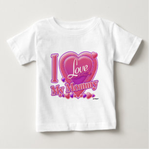 I Love My Mummy pink/purple - heart Baby T-Shirt
