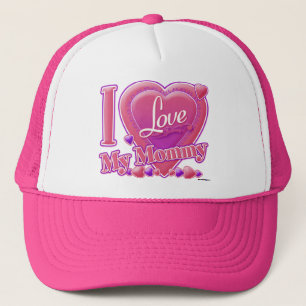 I Love My Mummy pink/purple - heart Trucker Hat