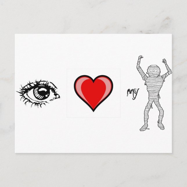 I Love my Mummy Postcard (Front)