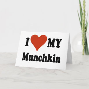 I Love My Munchkin Cat Gifts and Apparel Card