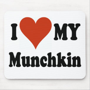 I Love My Munchkin Cat Gifts and Apparel Mouse Mat